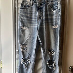 Altar'd State Blue Distressed Straight Leg Jeans